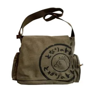 Vintage Cartoon Canvas Messenger Bag – Large Capacity Shoulder Tote for Women.100325.