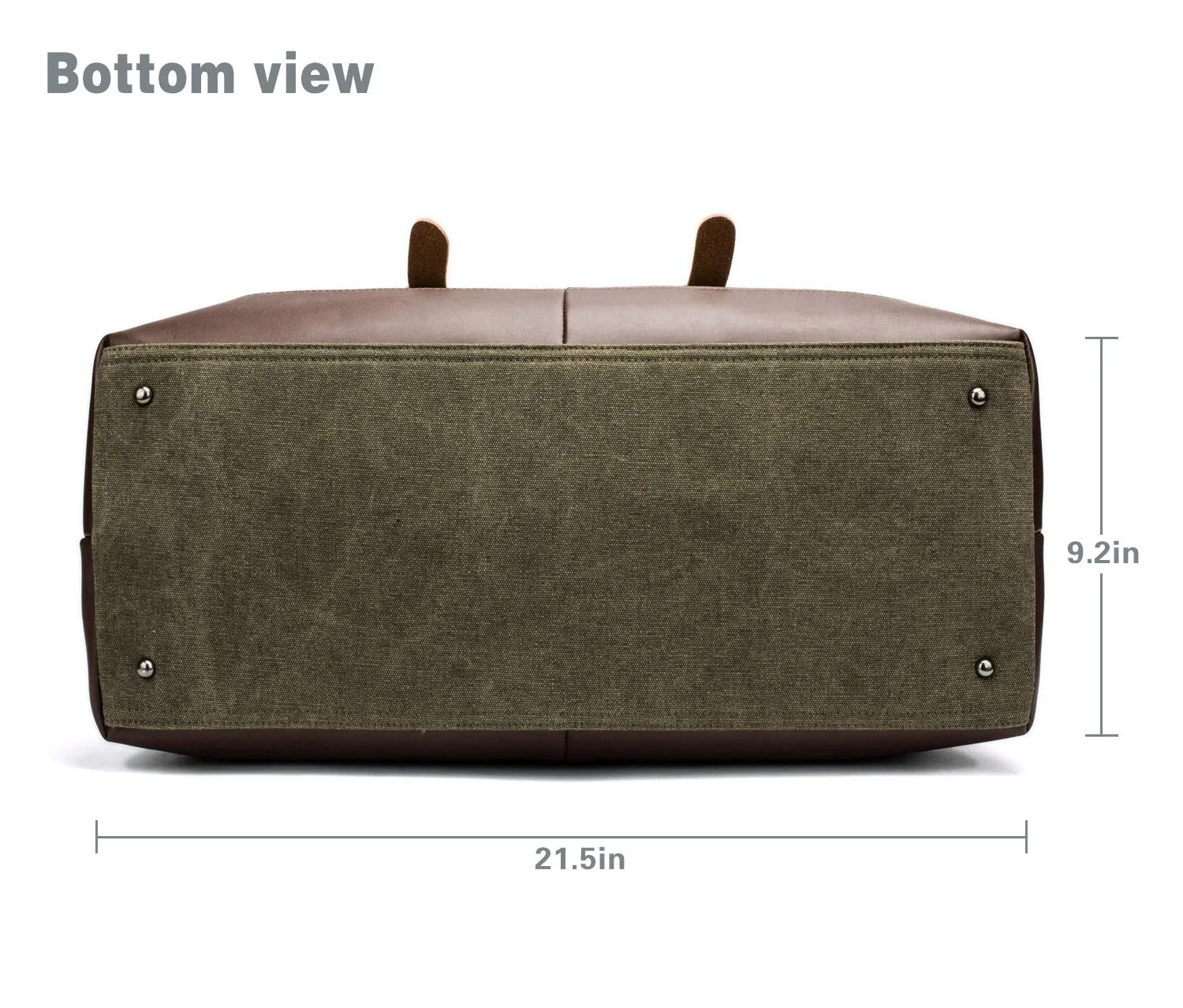 Vintage Duffle Bag Travel Tote Canvas PU Leather Carry On Weekender Overnight Bag