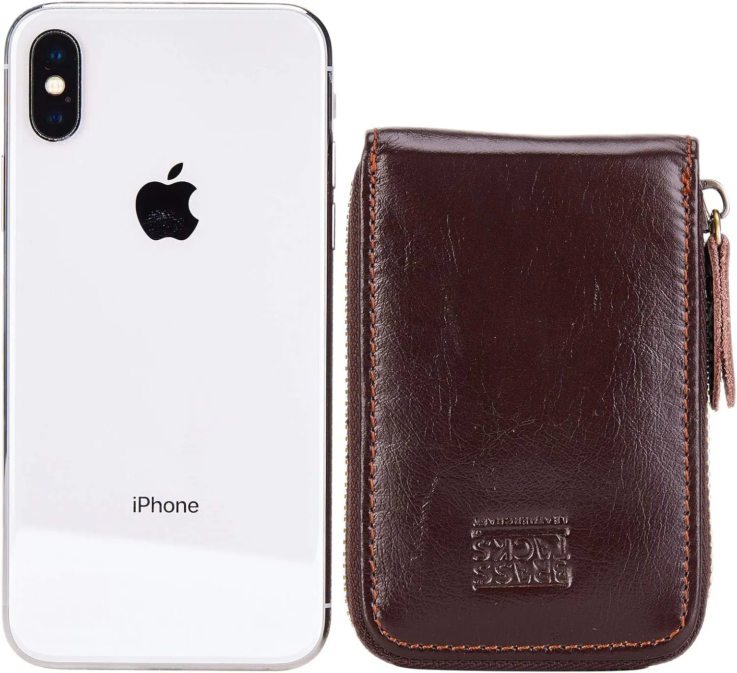 Vintage Full Top Grain Leather Wallet RFID Blocking Multi Card Case with Zipper Pocket Card Holder for Men Women Gift Box