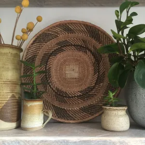 Vintage Handmade Ethnic African Basket / Natural Wall Art #9