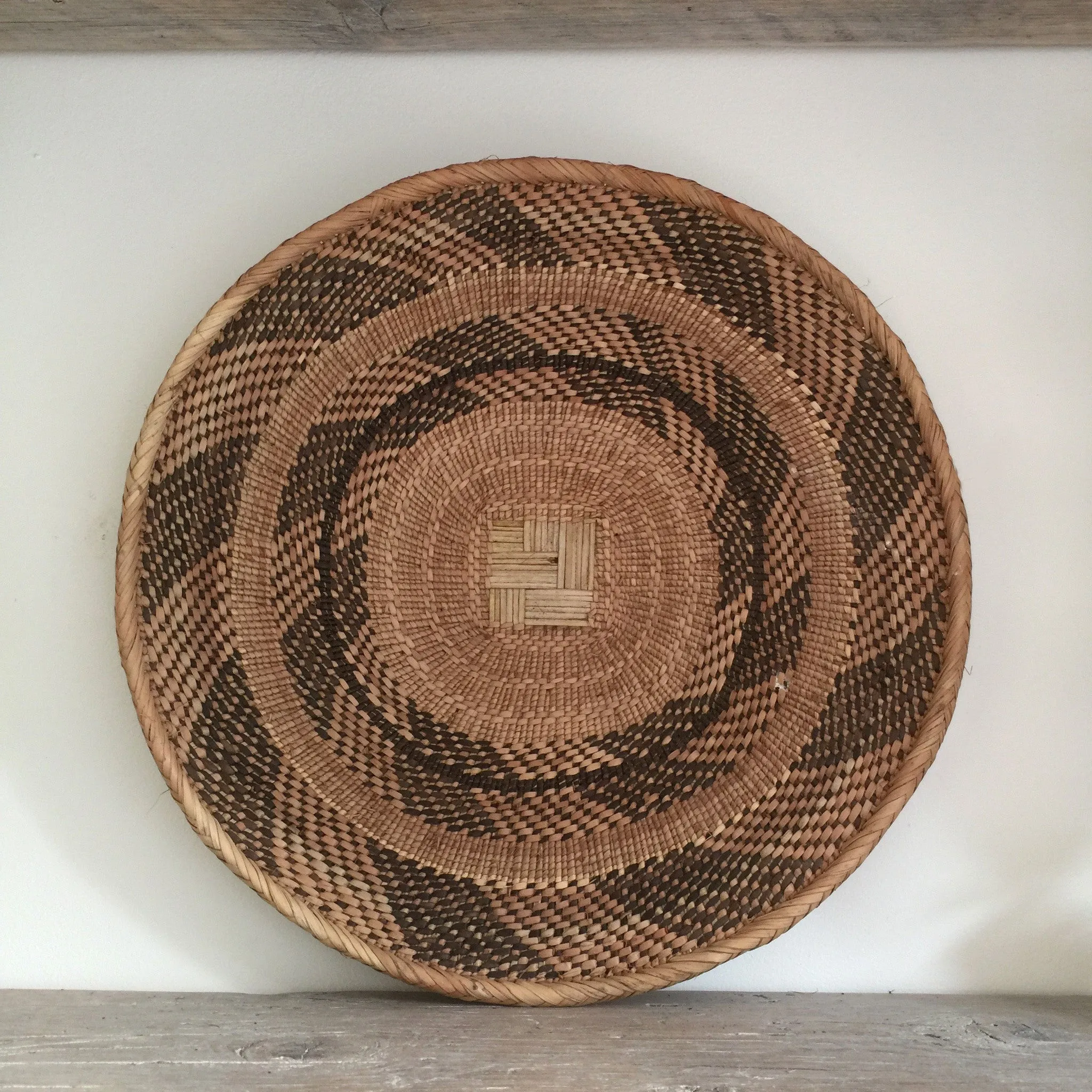 Vintage Handmade Ethnic African Basket / Natural Wall Art #9
