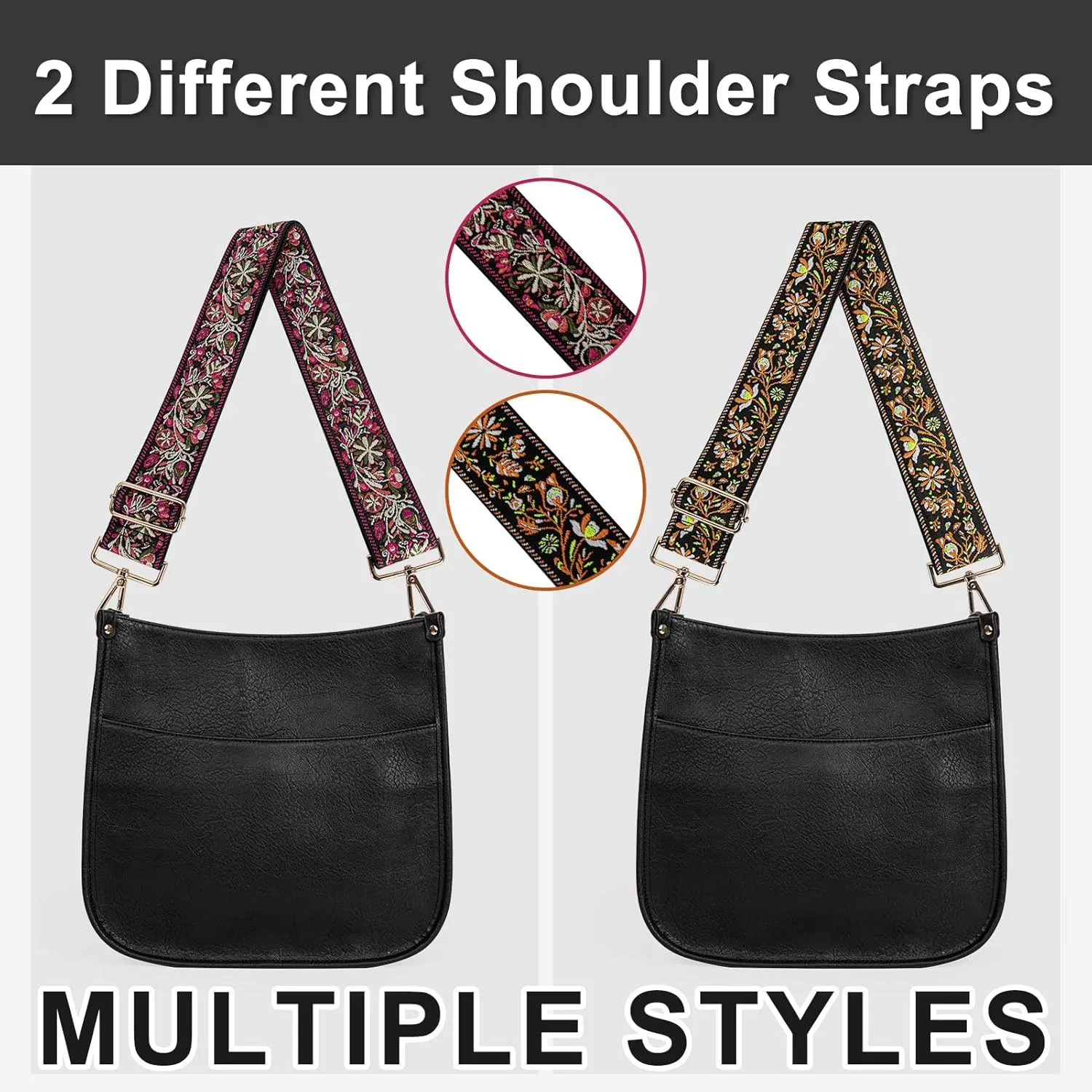 Viva Terry Vegan Leather Crossbody Fashion Shoulder Bag Purse with Adjustable Strap