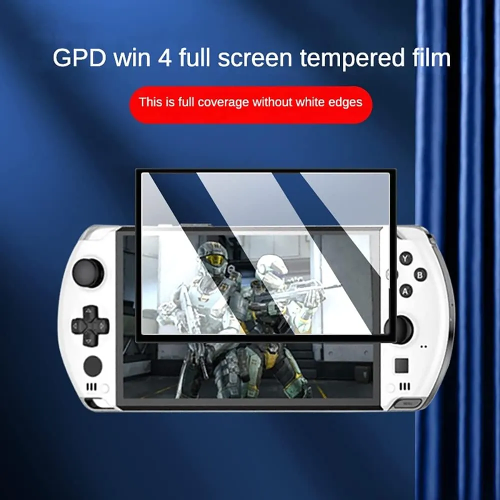 Voikoli Screen Protector Compatible with GPD Win 4,9H Hardness Tempered Glass Film,Scratch Resist AntiShatter [Black] (3 Pack)