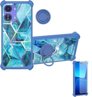 Vortex Hd68 Case Compatible for Vortex Hd68 Phone Case Cover [Ring Support][Hard PC   Soft Silicone][Colorful Reflect Light] IMDL-LS