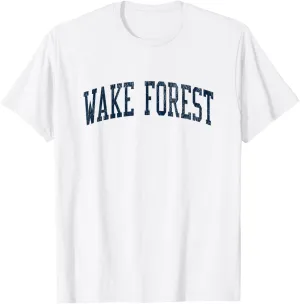 Wake Forest NC Vintage Athletic Sports JSN2 Navy Print T-Shirt
