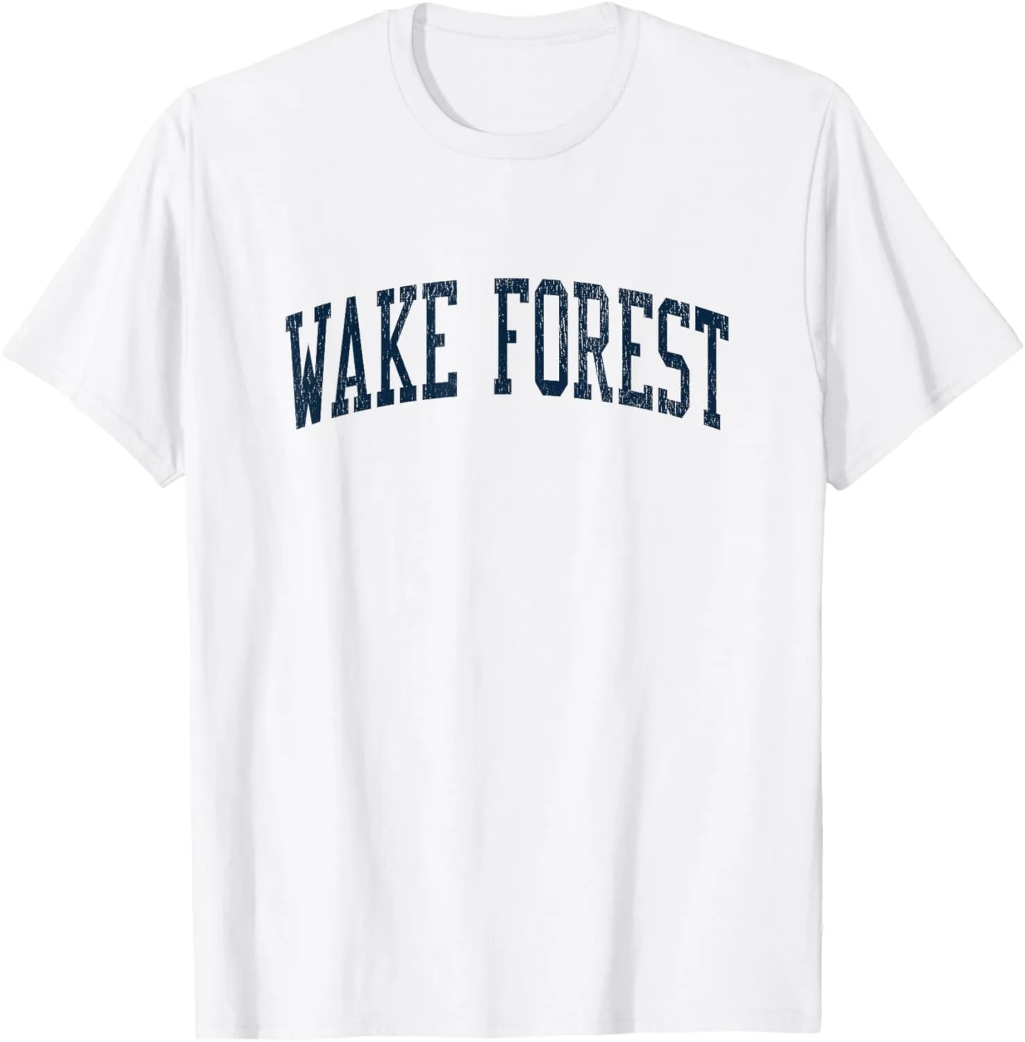 Wake Forest NC Vintage Athletic Sports JSN2 Navy Print T-Shirt
