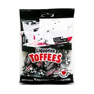 Walkers' Nonsuch Liquorice Toffees | with Condensed Milk & Black Treacle | Imported from the UK | Traditional British Candy | Old Fashioned Licorice Toffee | 5.29 Oz (Pack of 12)