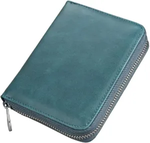 Wallet Purse,Coin Pocket, Genuine Leather Organ Card Case Women's Double-row Multi-card RFID Anti-magnetic Card Case Men's Card Holder Coin Purse (Color : D, Size : As shown in the picture) ( Color :