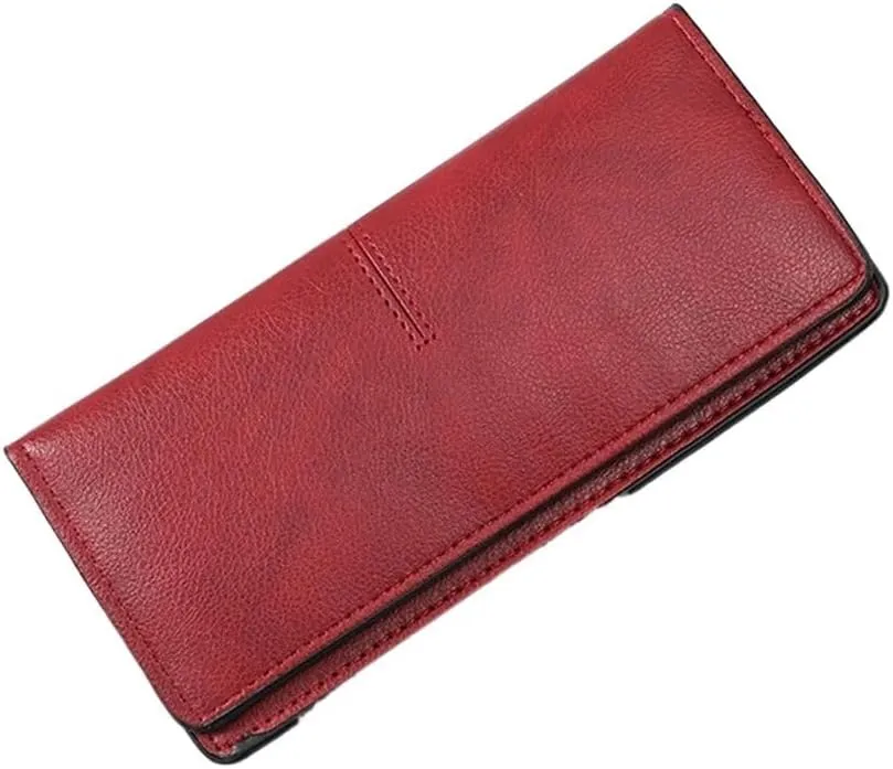 Wallet Women's Long Solid Color Simple Thin Wallet Multi Card Anti Demagnetization Retro Change Handbag Women
