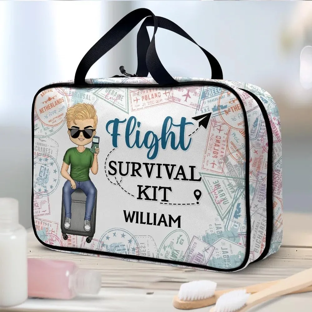 WANDER PRINTS Personalized Toiletry Bag - Gift For Traveling Lovers, Besties, Family - All My Travel Stuff