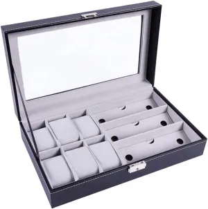 Watch Display Storage Box Leather Sunglass Organizer Case Holder Display Storage Men Women Gifts