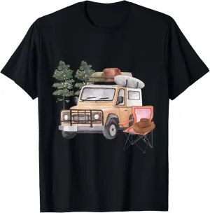 Watercolor Off Road Camping Crew Road Trip T-Shirt
