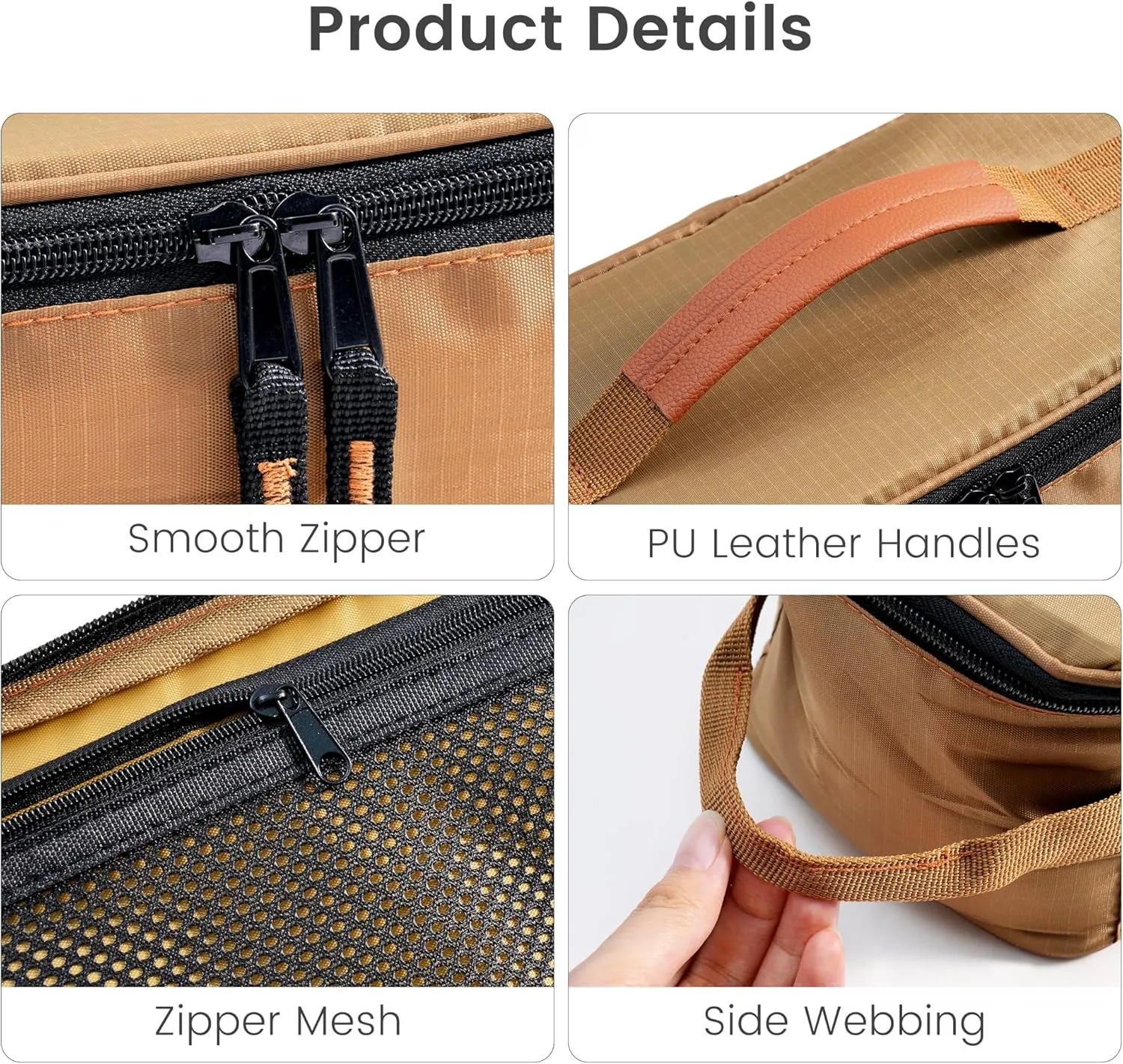 Waterproof Camping Cookware Organizer Bag, Portable Durable Utensil Pouch for Outdoor Cooking BBQ Grill Hiking Accessories, Compact Multi Compartment Storage for Spoons Chopsticks Stove Tools