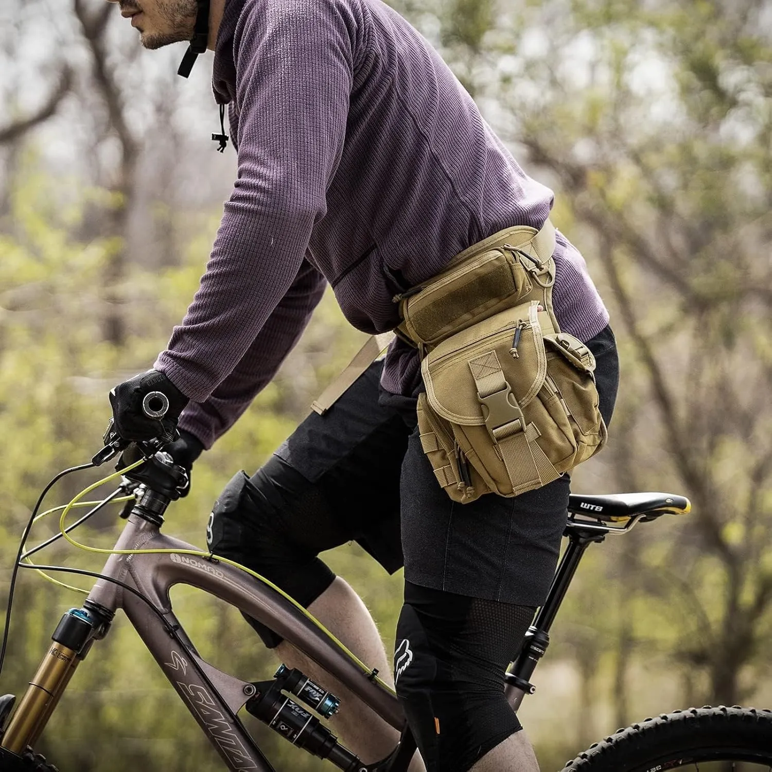 Waterproof Military Tactical Drop Leg Pouch Bag Type B Cross Over Leg Rig Outdoor Bike Cycling Hiking Thigh Bag