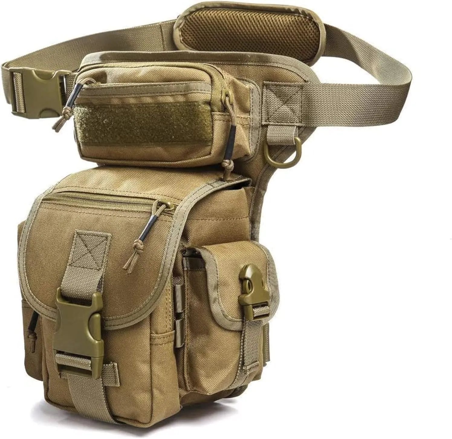 Waterproof Military Tactical Drop Leg Pouch Bag Type B Cross Over Leg Rig Outdoor Bike Cycling Hiking Thigh Bag