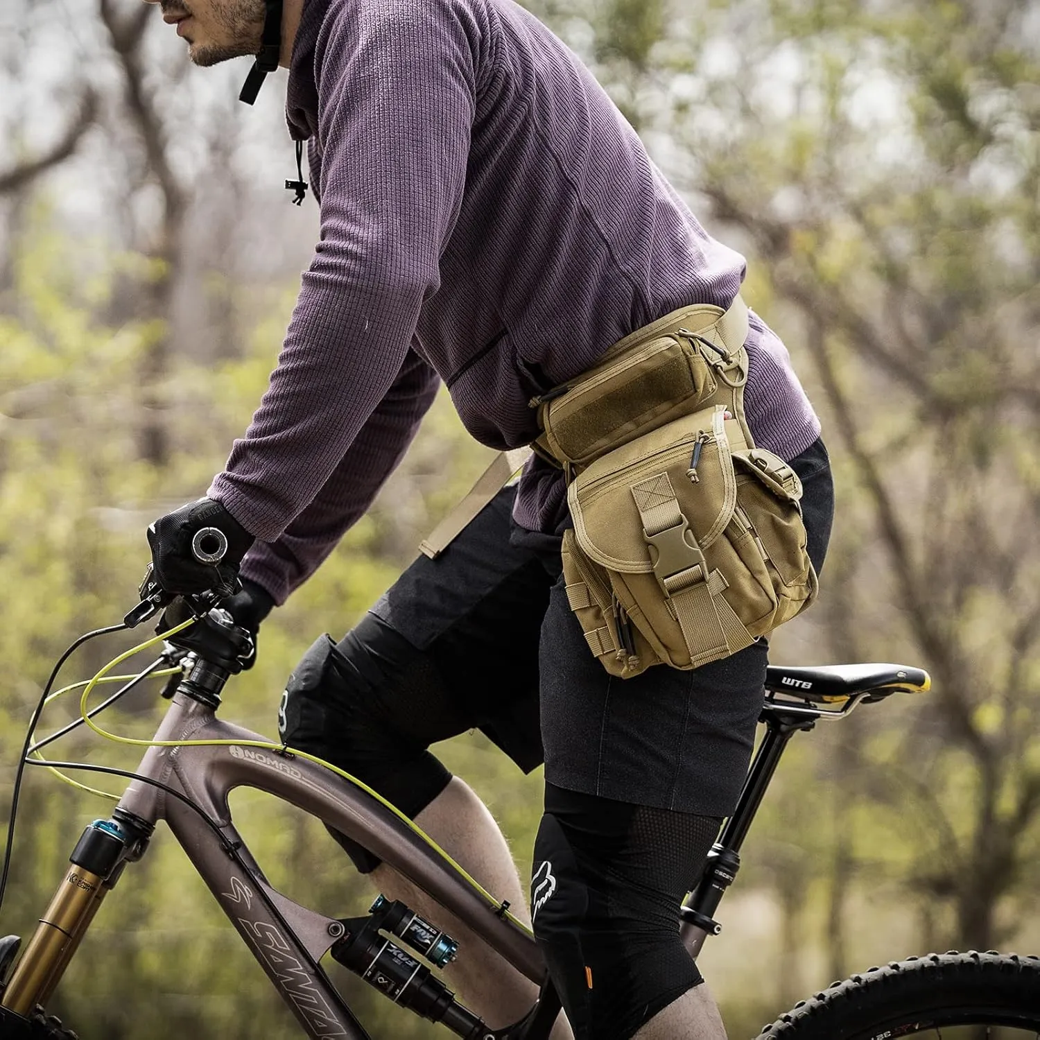 Waterproof Military Tactical Drop Leg Pouch Bag Type B Cross Over Leg Rig Outdoor Bike Cycling Hiking Thigh Bag
