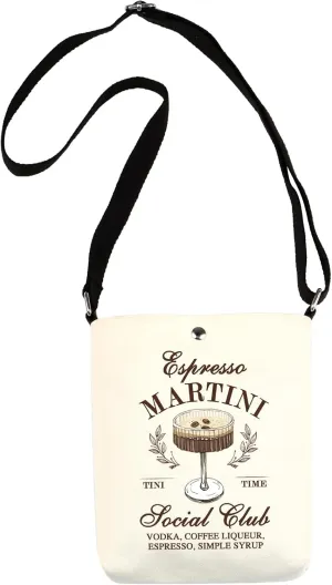 WCGXKO Espresso Martini Gift Espresso Martini Bachelor Bachelorette Party Zipper Pouch Makeup Bag (SYRUP XK