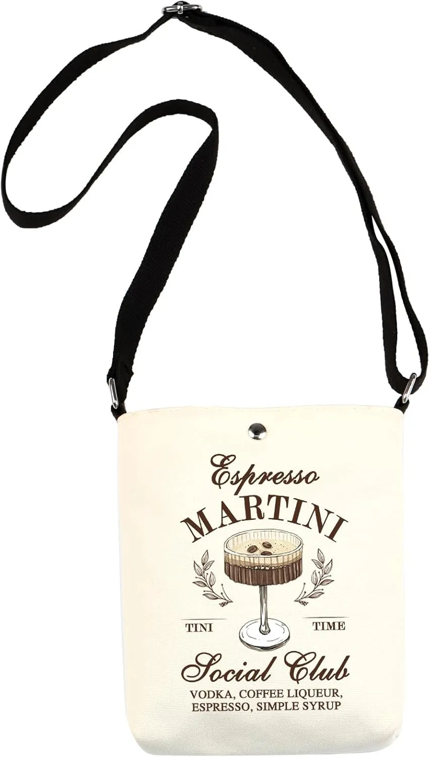 WCGXKO Espresso Martini Gift Espresso Martini Bachelor Bachelorette Party Zipper Pouch Makeup Bag (SYRUP XK