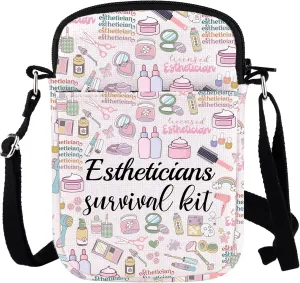 WCGXKO Estheticians Survival Kit Crossbody Purses Bag Messenger Bag Gift for Beautician Beauty Artist (Esthetician se CR)