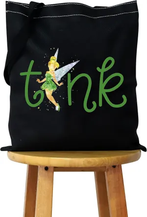 WCGXKO Family Vacation Gift Tink Zipper Pouch Makeup Bag (T black tote)