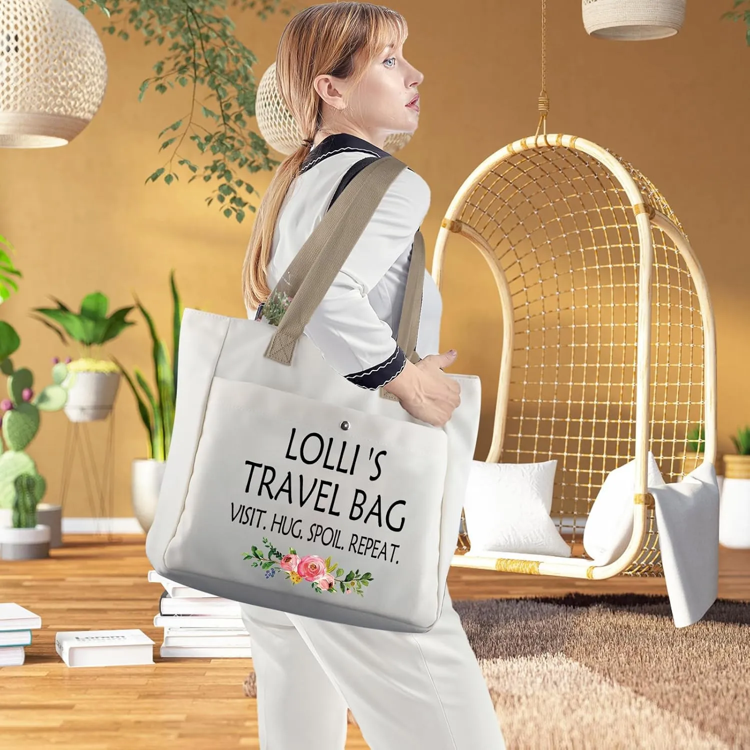 WCGXKO Mother’s Day Gift Grandma Birthday Gift Mother’s Day Merchandise Tote Bag Travel Bag For Grandma