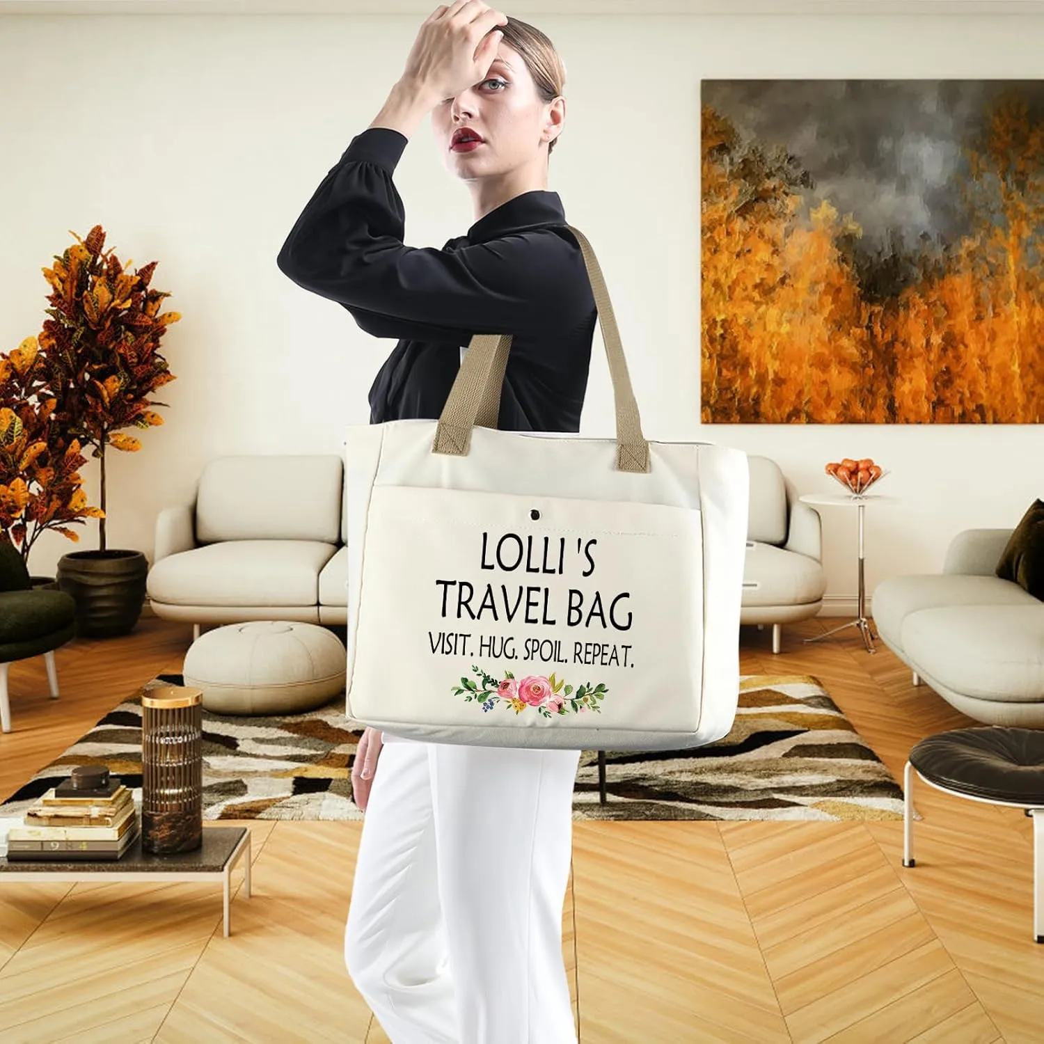WCGXKO Mother’s Day Gift Grandma Birthday Gift Mother’s Day Merchandise Tote Bag Travel Bag For Grandma