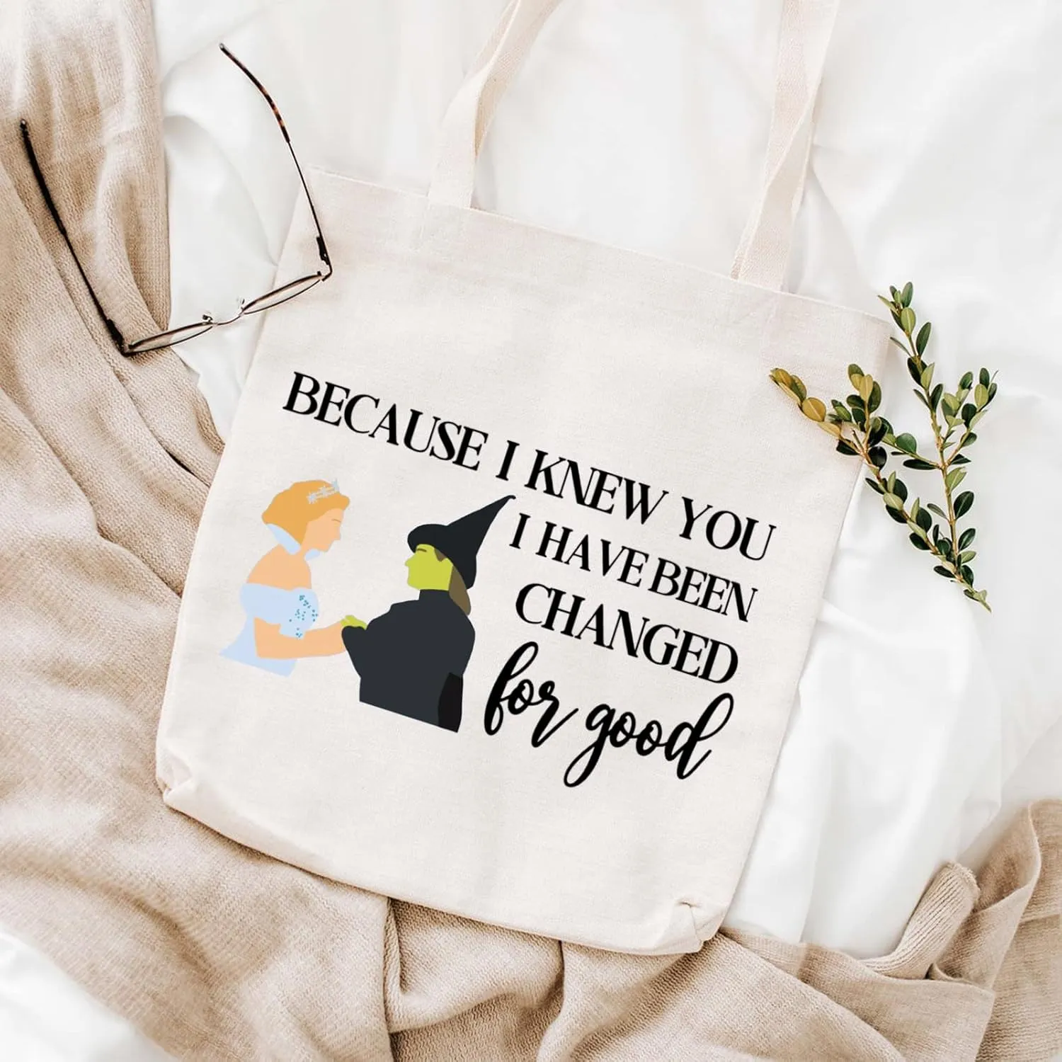 WCGXKO Musical Lover Gift for Best Friend Because I Knew You I Have Been Changed For Good Make Up Bag (Changed For Good tote)