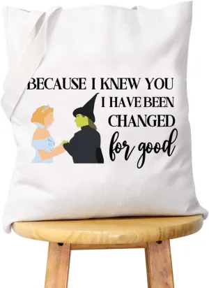 WCGXKO Musical Lover Gift for Best Friend Because I Knew You I Have Been Changed For Good Make Up Bag (Changed For Good tote)