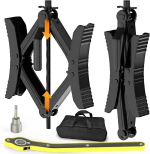 WELLUCK Camper Wheel Chock Stabilizer 2 Sets for RV Travel Trailer Heavy Duty X-Shaped RV Chocks Anti-Move Tire Wheel Chock, Fits 3.5" to 12" Wheel Gaps