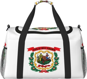 West Virginia state flag print Carry on Bag Underseat Personal Item Bag Travel Duffel Bag Gym Carry On Sports Bag
