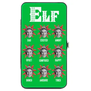 Wholesale Hinged Wallet - Elf Buddy the Elf Mood Expressions Green White Red