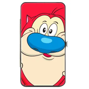 Wholesale Hinged Wallet - The Ren & Stimpy Show Stimpy Smiling   Ren Winking CLOSE-UP Expressions