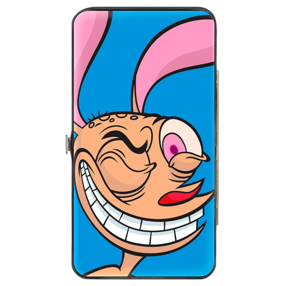 Wholesale Hinged Wallet - The Ren & Stimpy Show Stimpy Smiling   Ren Winking CLOSE-UP Expressions