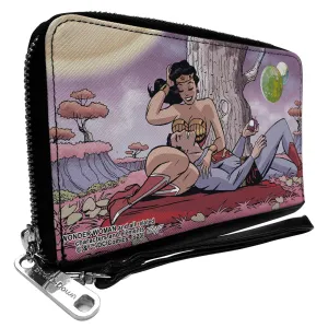 Wholesale PU Zip Around Wallet Rectangle - Superman/Wonder Woman Issue #14 Sitting Under Tree Variant Cover Pose