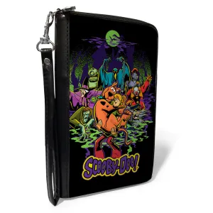 Wholesale Women's PU Zip Around Wallet Rectangle - SCOOBY-DOO Shaggy Carrying Scooby-Doo with Monsters Pose