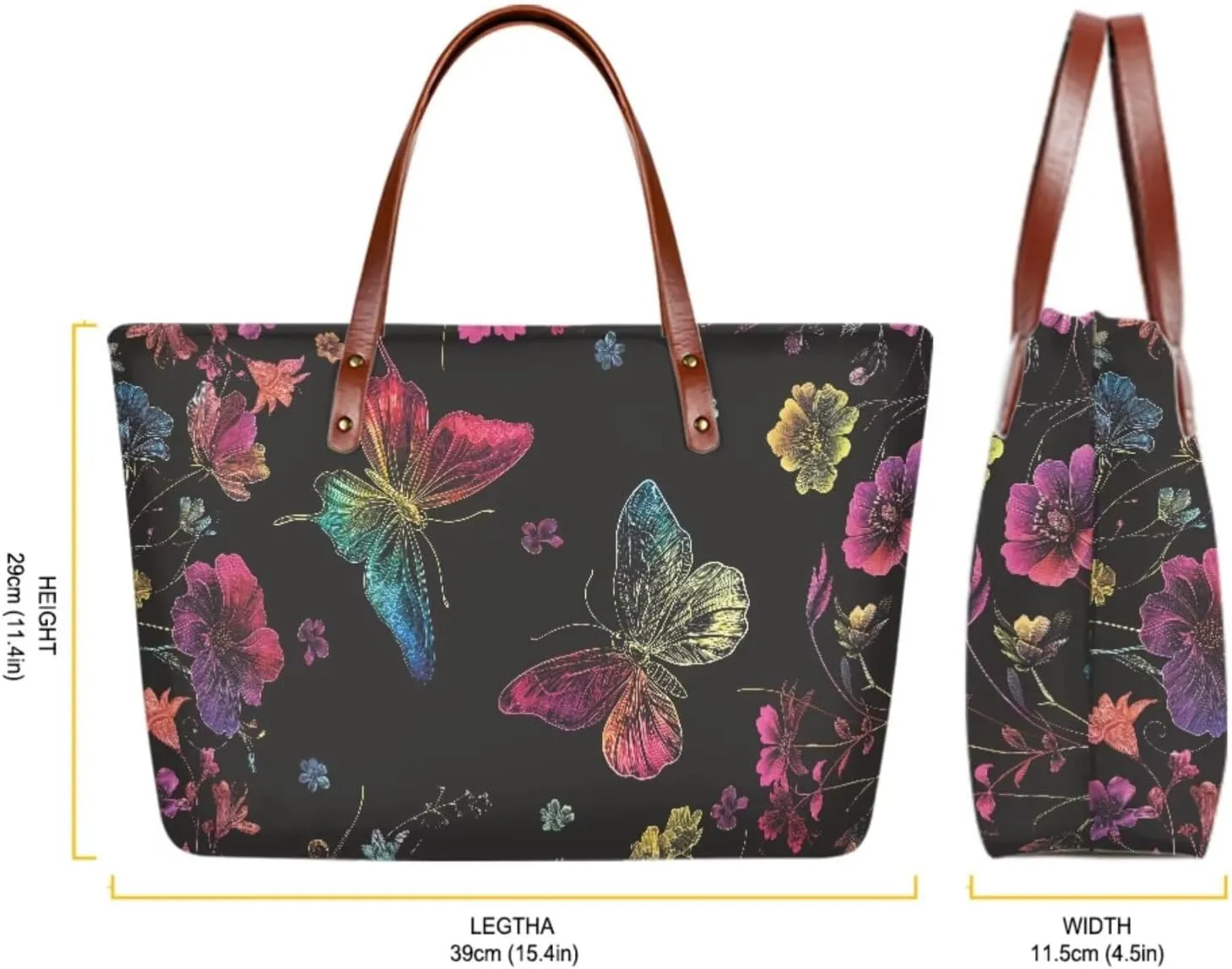 Women Handbag Purse Set Large Shoulder Bag 2 Pcs Top Handle Purse with PU Leather Wallet Set