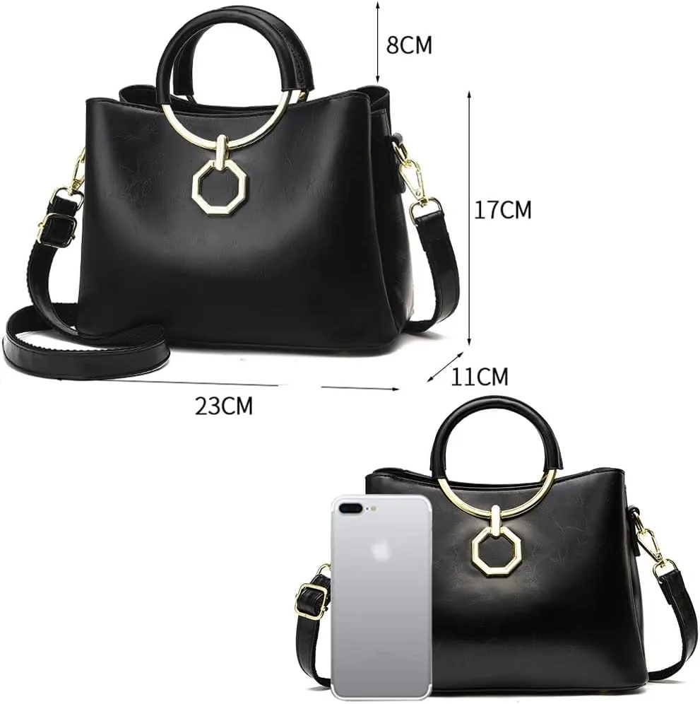 Women Handbags Large Capacity Top Handle Handbag Tote Bag with Detachable Leather Shoulder Strap
