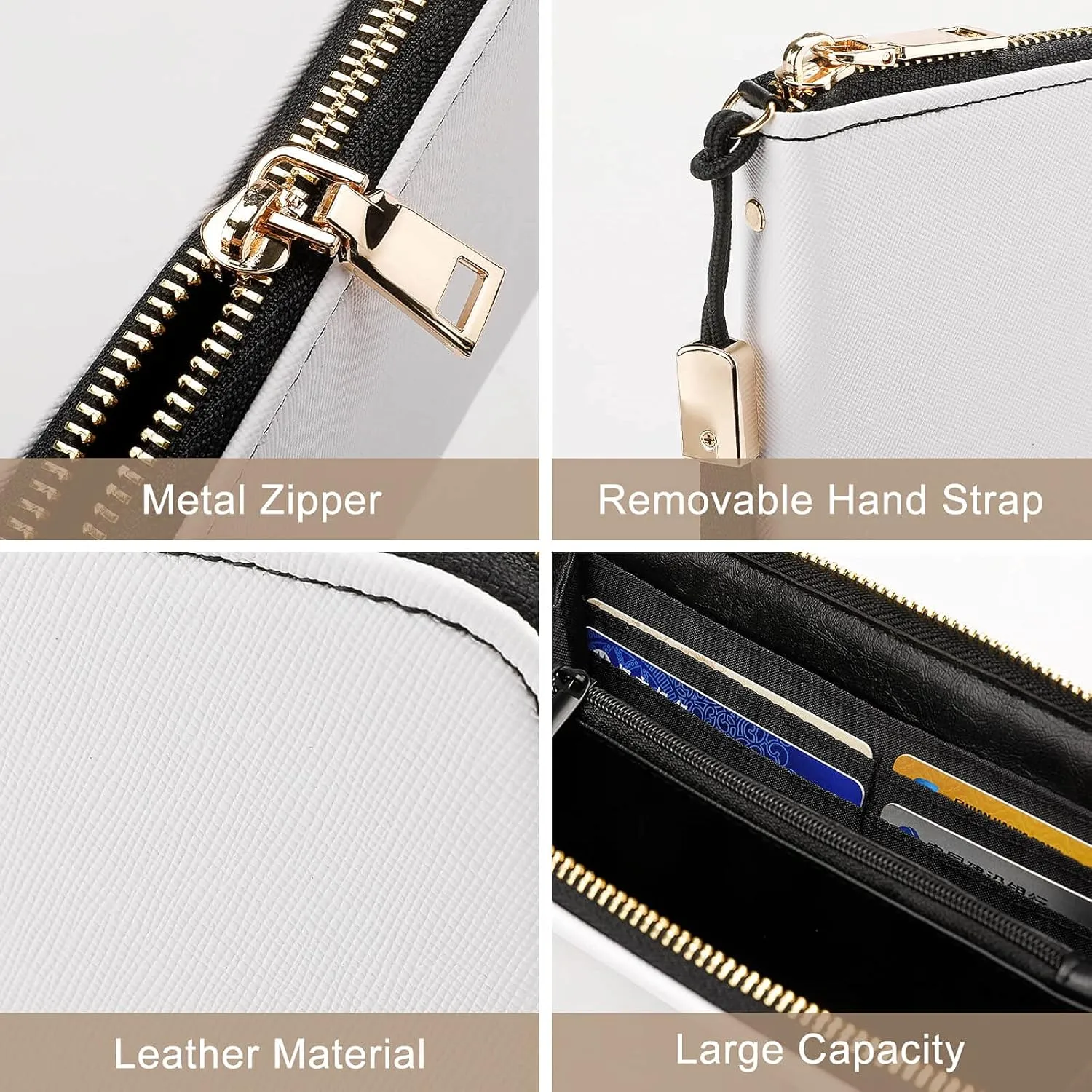 Women Men Djibouti Flag Zipper Long Purse with Removable Wristlet Stylish PU Wallet Travel Clutch