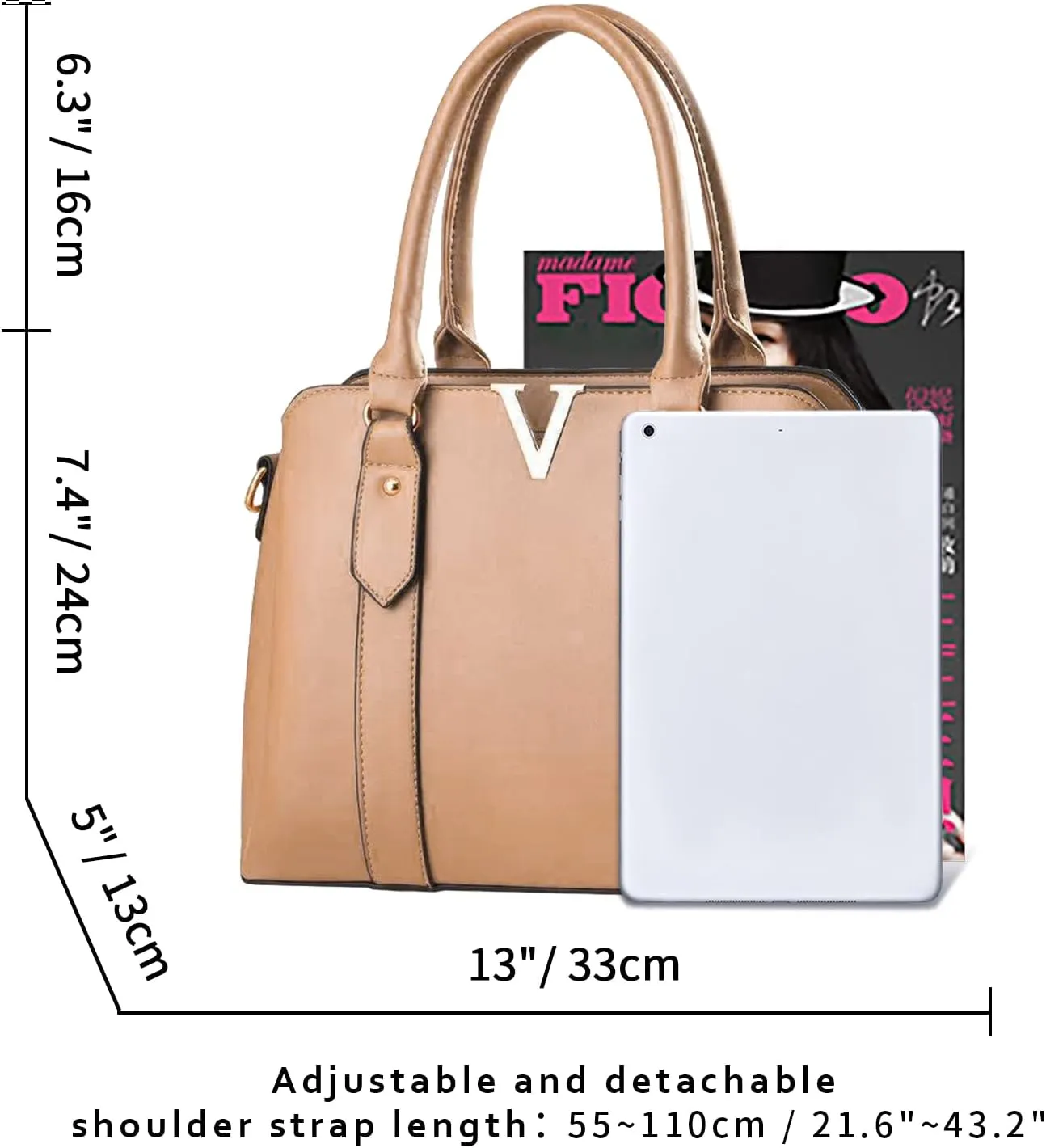 Women Purses and Handbags Stylish Shoulder Tote Bags Top Handle Satchel Retro Crossbody Bag Black