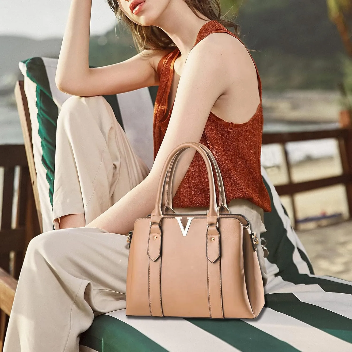 Women Purses and Handbags Stylish Shoulder Tote Bags Top Handle Satchel Retro Crossbody Bag Black
