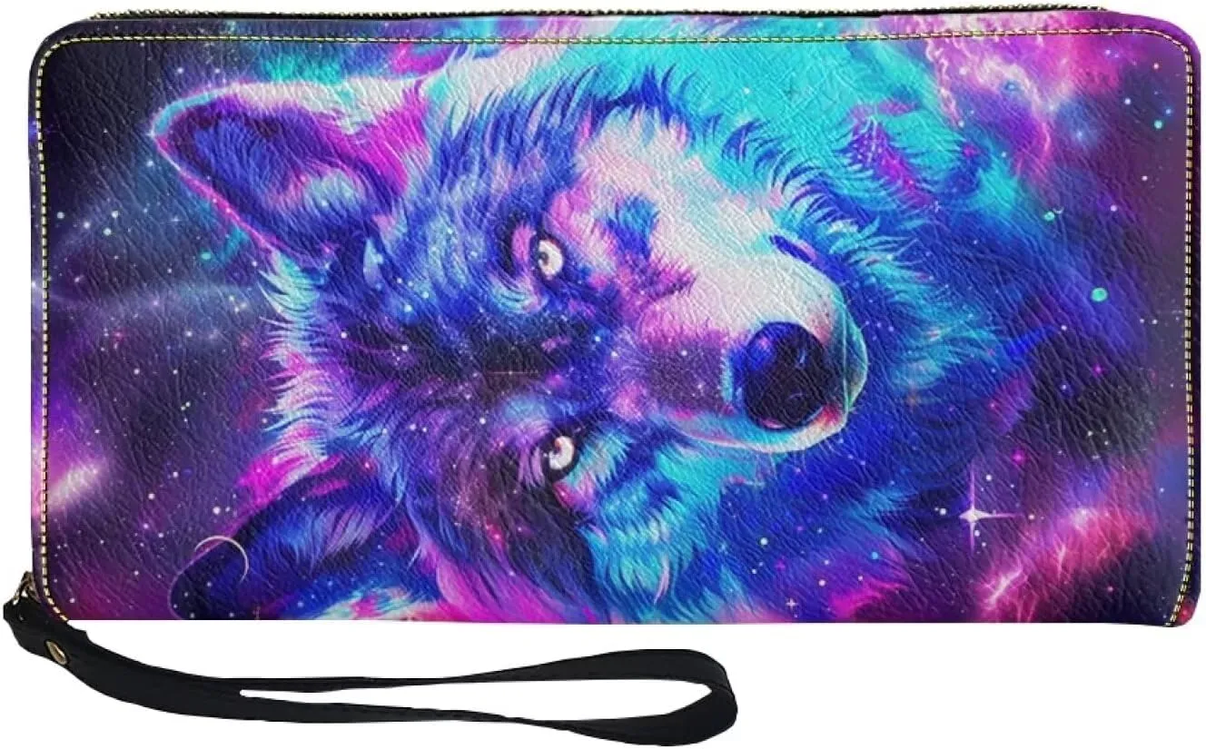 Women Wallet Zipper Long Purse PU Leather