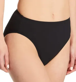 Women's 4Twisted Ties High Waist Bikini Swim Bottom, C66460, Black, L