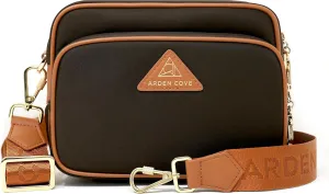 Womens Anti-Theft Water-Proof Travel Crossbody Bag with Women Nylon Jacquard Locking Clasps Strap