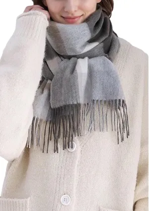 Womens Cashmere Scarf (Baby Alpaca) Large Soft Warm plaid shawls Wraps for Winter Mens Scarves Gifts