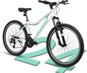 Womens' Girls 24/26 Inch Kids Mountain Bikes, 21-Speed Children's Day Gifts for Ages 10  Years Old Bicycles, School Work Daily Commuting Summer Travel Bikes