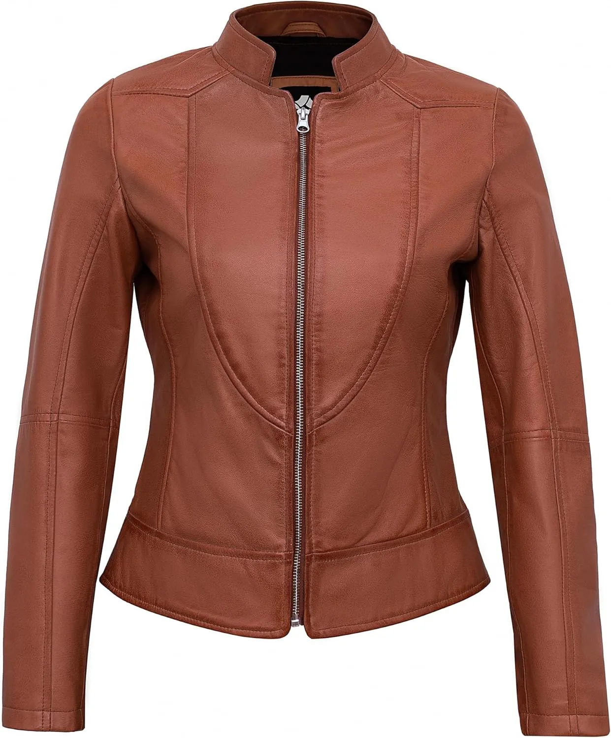 Womens Leather Jackets - Real Lambskin Stylish Motorcycle Leather Coat Women