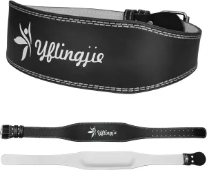 Women's Leather Lumbar Gym Belt for Heavy Lifting - 6.8mm Thick Weight Lifting Belt with Back Brace Support（Women & Men）, Squat Belt for Squats, Deadlifts & Strength Training (3 Sizes） (S/M/L)