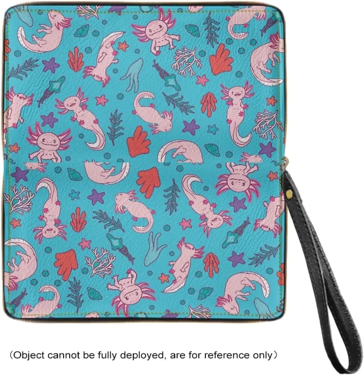 Women's Long Wallet Axolotl Print Clutch Bag PU Leather Credit Card Holder & Coin Purse Travel Shopping Zipper Handbag