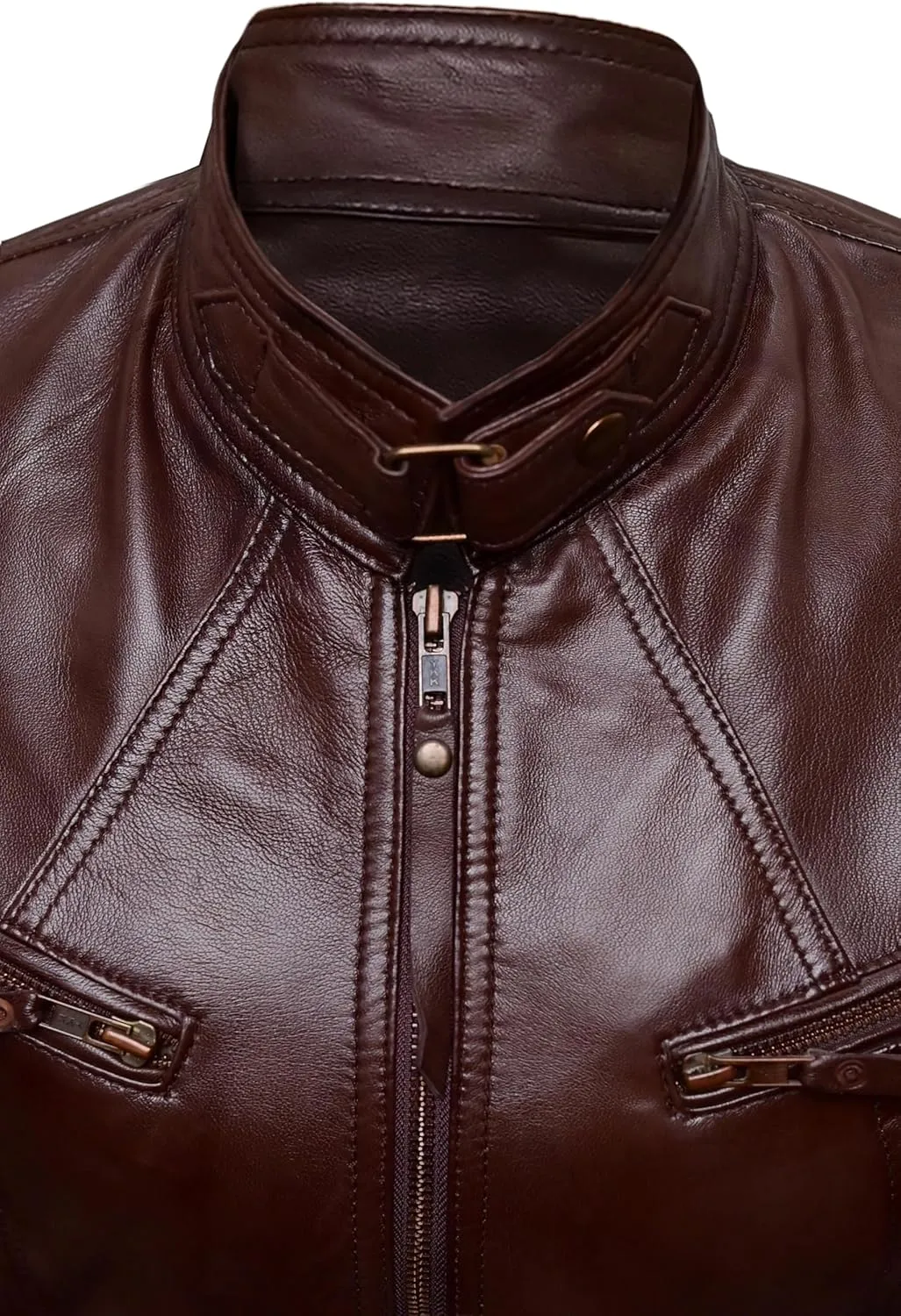 Women's Motorcycle Genuine Leather Jacket - Lambskin Leather Jacket Woman - Real Leather Jackets for Women