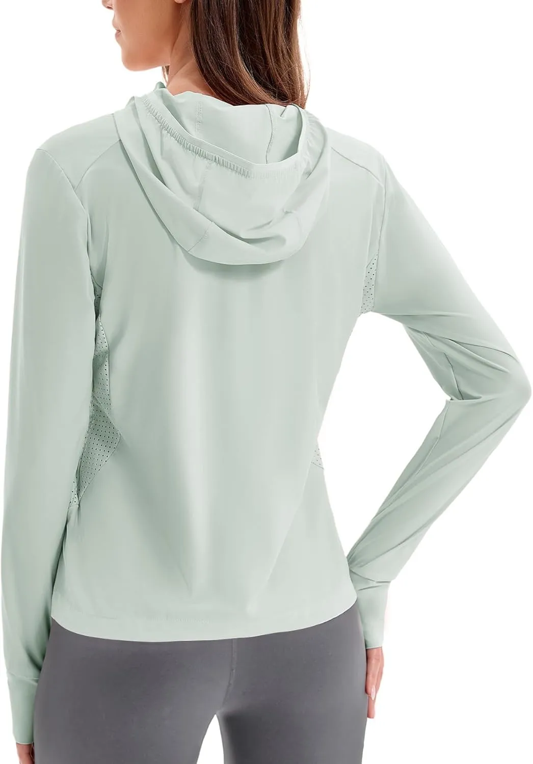 Women's UPF 50  UV Sun Protection Hoodie Breathable Cool Jackets Athletic Long Sleeve Shirts For Outdoor Hiking